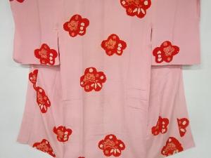 アンティーク　錦紗絞り梅模様長襦袢